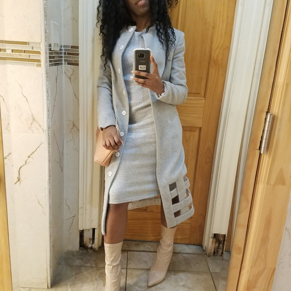 👀Authentic Misha Nonoo Gray Wool Coat👀 - Picture 6 of 6